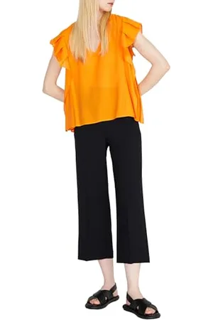 Sisley Womens 52C7LQ04B Blouse, Orange 3Z9, L, , L