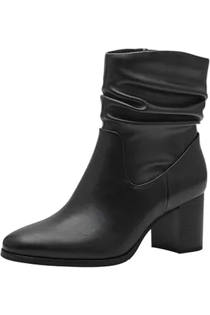 Marco Tozzi Damskie botki Zip+Slip 2-25335-43 modne kozaki, czarne, 39 EU, , 39 EU