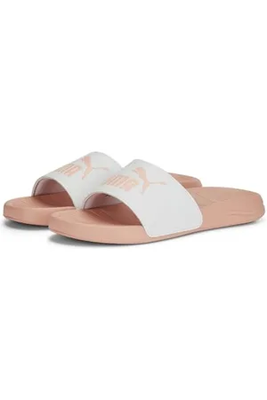 PUMA Sandały męskie Popcat 20 Slide, Biały róż morelowy, 42 EU