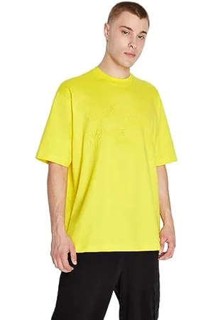 Armani Exchange Męski sweter oversize z ciężkiej bawełny Jersey z wytłoczonym logo, , XL