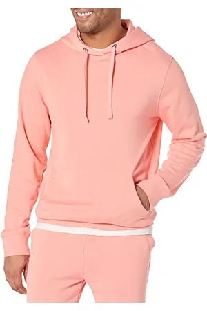 Amazon Męska lekka bluza z kapturem z długim rękawem French Terry (dostępna w dużych i wysokich), brzoskwiniowa, XS
