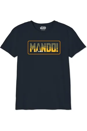 STAR WARS "Mandalorian - Mando Logo" BOSWMANTS064 Koszulka chłopięca, granatowa, rozmiar 08 lat, , 8 lat