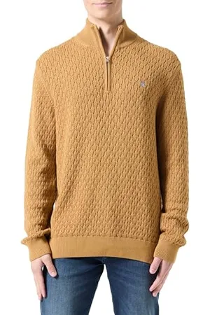 GANT Textured Cotton Half Zip, , S