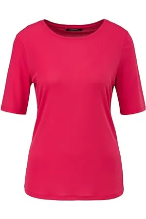Comma, T-shirt z prążkowaną strukturą, , 40
