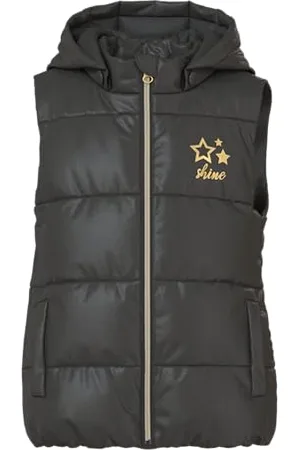 NAME IT Dziewczęca NMFMONEY Vest PB pikowana kamizelka, czarna, 98, , 98 cm