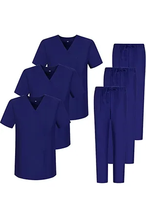 MISEMIYA Opakowanie * 3 zestawy - unisex mundur sanitarny medyczny zestaw sanitarny 3-817-8312, , L