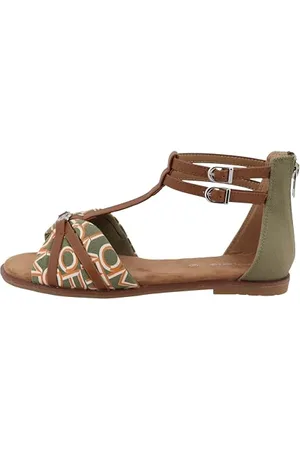 TOM TAILOR Damskie 5390390019 płaskie sandały, zielone, 43 EU, , 43 EU