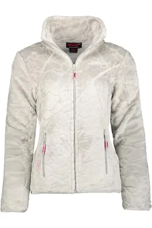 Geographical Norway Universe Lady polar ciepły damski zamek błyskawiczny - kurtka jesienno-zimowa ciepła damska - długi rękaw sweter futrzany miękki komfort na zewnątrz ( S), , S