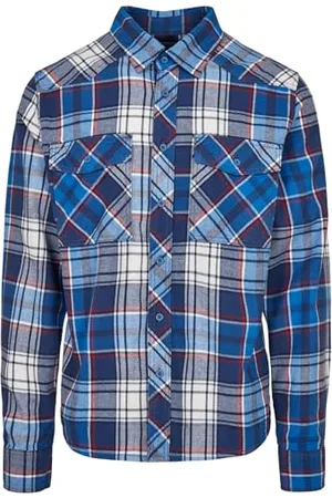 Build Your Brand Checkshirt męski Navy XXL, , XXL