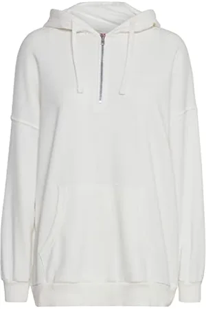 TheJoggConcept Bluza damska JCSAFINE Halfzip Hoodie Sweatshirt, 114800/Off White, XS