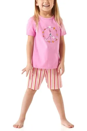 Schiesser Mädchen Schlafanzug Set Pyjama kurz - 100% Organic Bio Baumwolle - Größe 92 bis 140