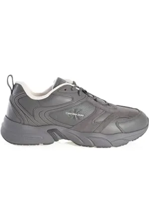 Calvin Klein Jeans Męskie tenisówki retro tenisowe Low LACE AUTH SNK YM0YM01103, szare (Charcoal Grey), 45 EU, , 43 EU