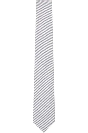Hackett Męskie krawaty Chambray, niebieskie (niebieski/biały), jeden rozmiar, , Rozmiar uniwersalny