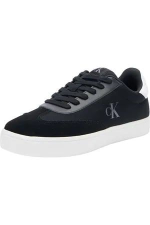 Calvin Klein CK JEANS Męskie klasyczne trampki Cupsole Low Mix MG YM0YM01169, czarne (czarny/jasny biały), 46 EU, , 43.5 EU