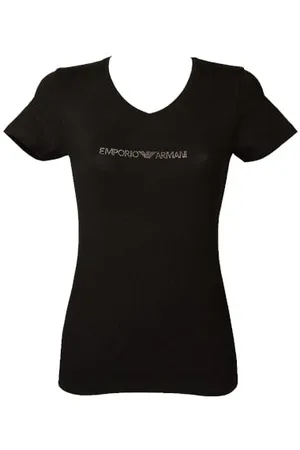 Emporio Armani Essential Studs Logo V-Neck T-Shirt, , L