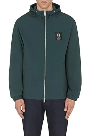 Armani Exchange Unisex Sustainable Nylon Jacket, Green Gles, Extra Small, zielony widelec, XS