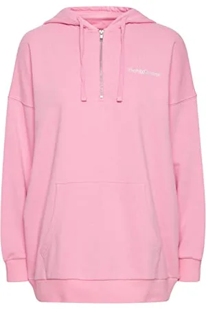 TheJoggConcept Bluza damska JCSAFINE Halfzip Hoodie Sweatshirt, 152214/Rosebloom, S