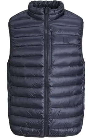 JACK & JONES JACK&JONES Męska pikowana kamizelka JPRCCCAVE Pikowana, granatowa, L, , L
