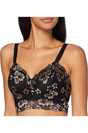 Cosabella Damski biustonosz Savona Curvy Longline Bralet, czarny/mandorla, XL