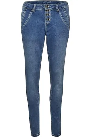Cream Damskie spodnie jeansowe Mid Waist Skinny Slim, , 27