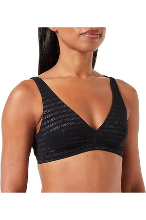 Emporio Armani Damski Bralette All Over Logo Mesh Bra, , S