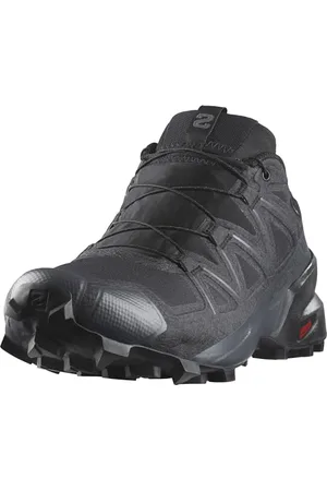 Salomon Speedcross Gore-Tex wodoodporne męskie buty do biegania w terenie, ochrona przed warunkami atmosferycznymi, agresywna przyczepność, czarny, czarny, szary., 48 EU