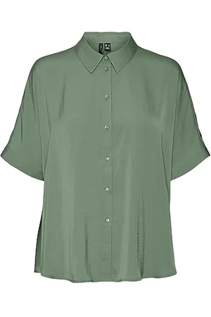VERO MODA VMKATRINE S/S Oversized Shirt WVN NOOS, , S