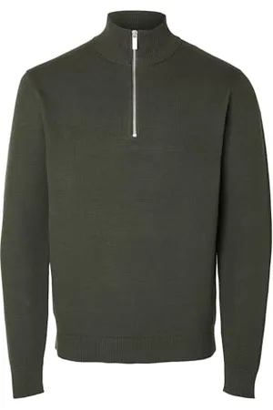 SELECTED Męski sweter z zamkiem, , S