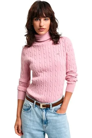 GANT Stretch Cotton Cable Turtleneck, , L