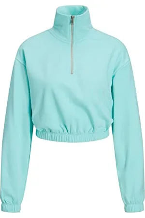 JACK & JONES Bluza damska JJXX JXALFA REG Every Short Half Zip, niebieska , M