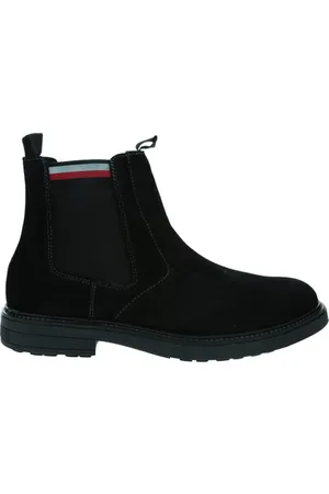 Tommy Hilfiger Męskie buty HILIFGER Zamszowe Chelsea (FM0FM05191), czarne (czarne), 39 EU, , 40 EU