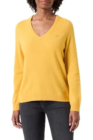 GANT Extrafine Lambswool dekolt w serek, , S
