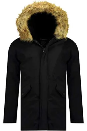 Geographical Norway Bagway Men Parka, długa, ciepła, jesienno-zimowa, wodoodporna kurtka z kapturem, outdoorowa futrzana kurtka wiatrówka, męska , , L
