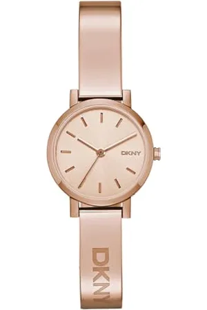 DKNY Zegarek damski Soho, trzy wskazówki, stop, z obudową 24 mm, Różowe złoto