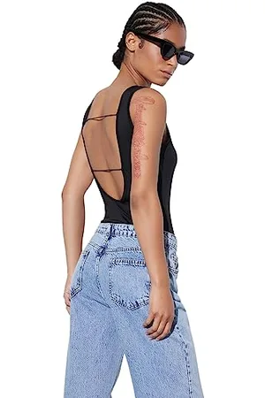 Trendyol Damskie body z dzianiny jednokolorowe, , M