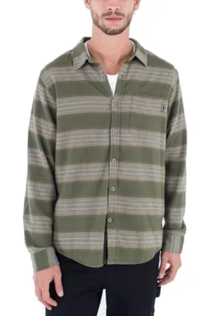 Hurley Koszula męska z długim rękawem - Portland Organic Flannel, , XL