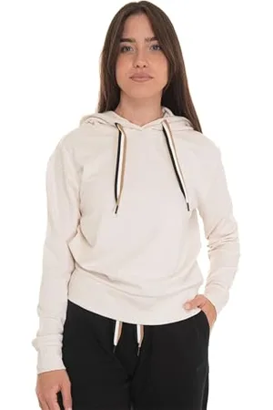 HUGO BOSS Damska bluza z kapturem CP Stripe_Hoodie Loungew, Open White118, S, , S