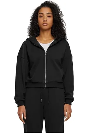 Urban classics Damska bluza z kapturem Cozy Short Zip Hoody, , XL