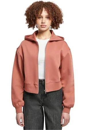 Urban classics Damska bluza z krótkim zamkiem błyskawicznym, , 3XL