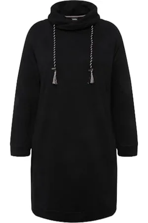 Ulla Popken Odzież damska Plus Size Curvy Stójka Bluza Z Długim Rękawem Sukienka 825247, , 58-60