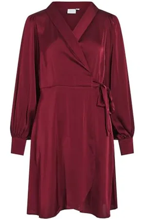 VILA Vienna Ravenna L/S Short WRAP Dress-NOOS, , 44