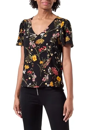 VERO MODA Vmeasy Joy V-Neck Ss Blouse WVN Ga Top, , S