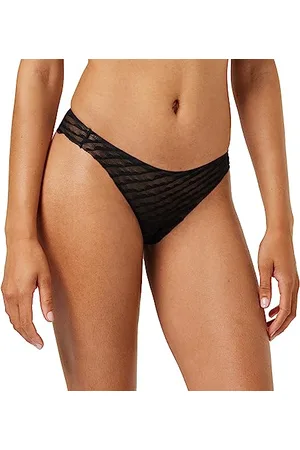 Sloggi Damskie Zero Lacy H Tiny Tanga, czarne, XL, Schwarz, XL