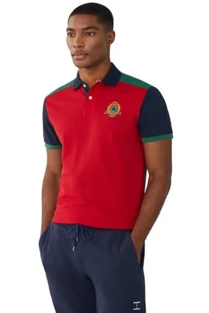 Hackett Męska koszulka polo GMD Merino Silk V NCK, czerwona (czerwona), 3XL, , 3XL