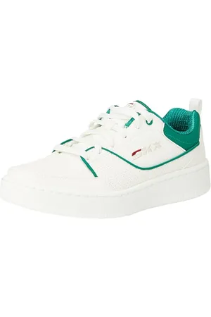 Skechers Męskie buty sportowe Court 92 Ottoman, białe Duraleather/Green Trim, 39 EU, , 40 EU