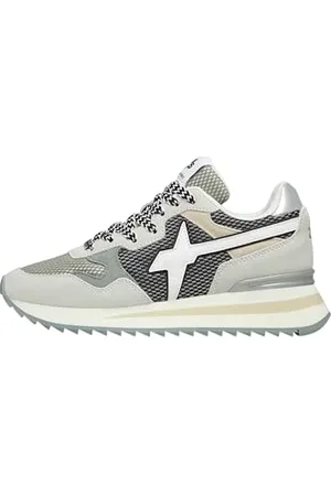 W6YZ Yak-W.-Sneaker w kolorze zamszowym i nylonowo-białym, Sage Silver, 40 EU