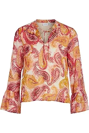 VILA Damska bluzka z nadrukiem Vifalia Fine L/S Top/Su, , 44