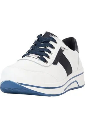 ARA Damskie buty sportowe Sapporo, białe, niebieskie, 37 EU szerokie, , 37 EU Weit