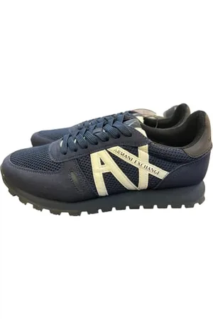 Armani Exchange Openwork Side, Contrast Logo, Microsuede Inserts Sneakersy męskie, , 40 EU