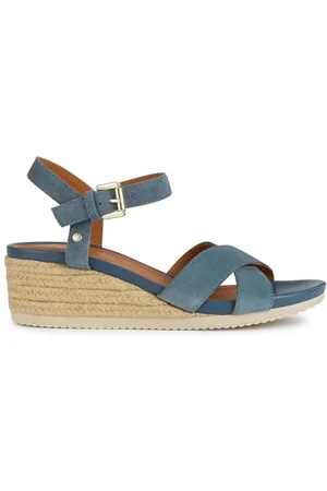Geox Damskie sandały D Ischia Corda C Wedge , 41 EU, , 41 EU